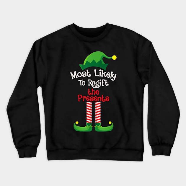 Most Likely To Regift The Presents Crewneck Sweatshirt by fenektuserslda